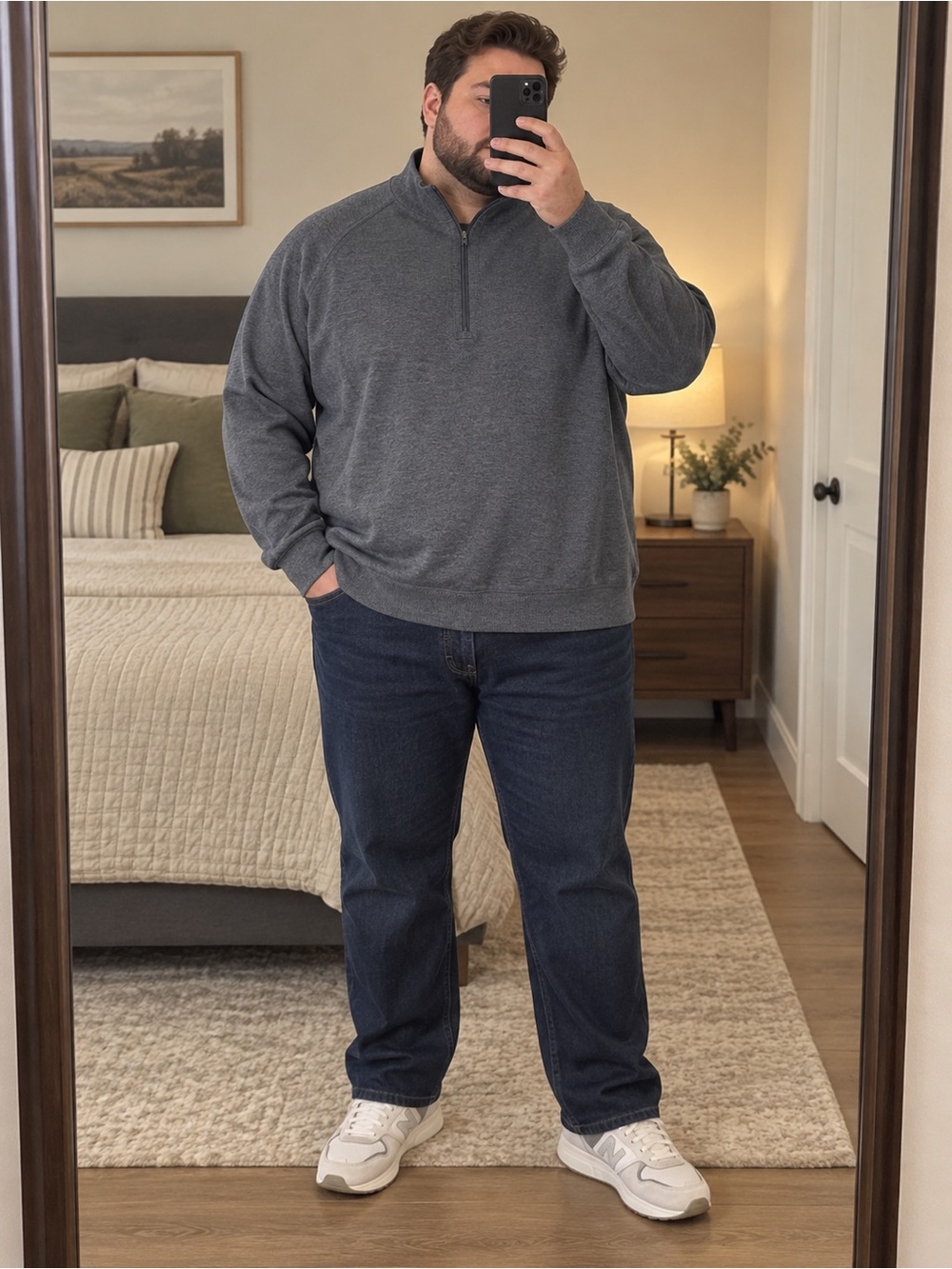 Tommy Bahama Men's Quarter-Zip Sweater - Gray XXL